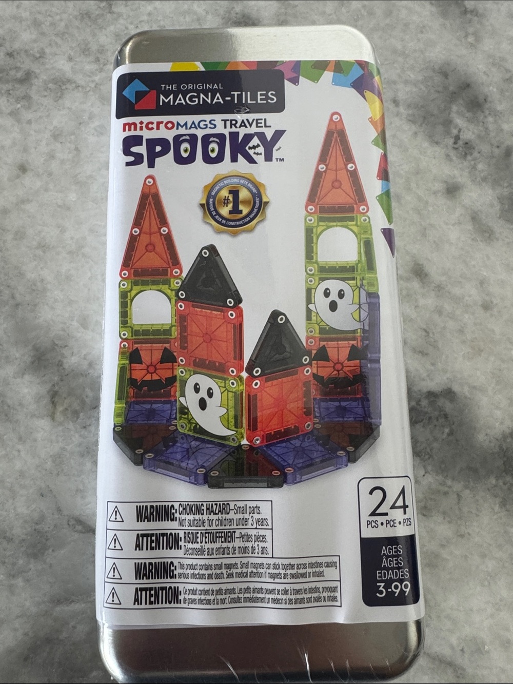 MicroMags Travel Spooky 24-Piece Kids Toy - Orange, Green, Black, Purple